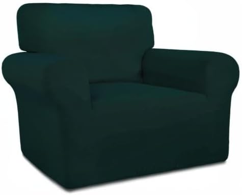 PureFit Super Stretch Chair Sofa Slipcover – Spandex Non Slip Soft Couch Sofa Cover, Washable Furniture Protector with Non Skid Foam and Elastic Bottom for Kids, Pets (Chair, Deep Teal)