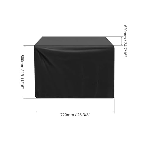 QWORK Universal Planer Dust Cover, Table Saw & Miter Saw Protection, 28.3" x 24.4" x 19.6", Black, Fits Most Planers & Bench Drill Press