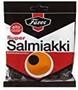 6 Bags x 80g of Fazer Super Salmiakki - Original - Finnish Salty Licorice - Salmiak - Wine Gums - Candies - Sweets …