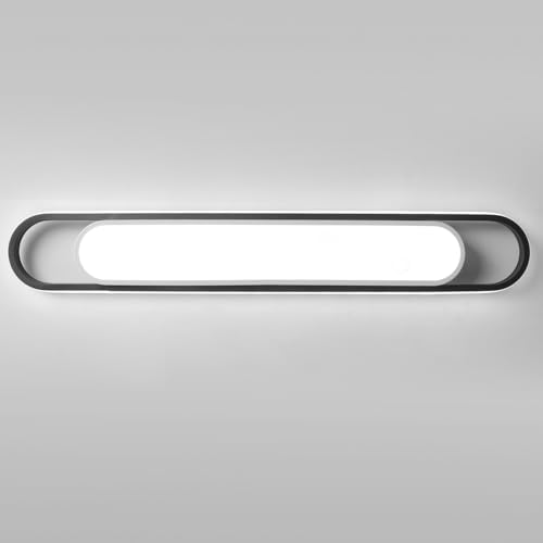 Modern LED Ceiling Light,28.3" Flush Mount Ceiling Lamp,40W 6500K Linear Metal Ceiling Chandeliers Lighting Fixture for Laundry Garage Kitchen Bedroom Dining Room Hallway Closet Aisle