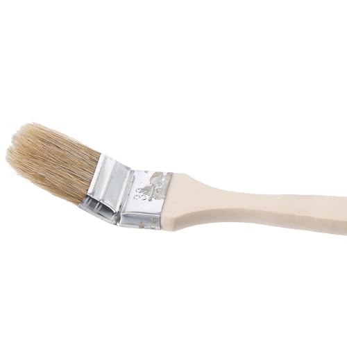 2Pcs Paint Brush Head Width 40mm/1.5 inch Long Wood Handle Metal Ferrule Bent Paint Brush Radiator Brush