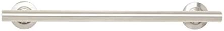 Seachrome 18-inch Coronado Designer Straight Bathroom Shower Grab Bar, Satin Stainless Steel, Brushed Nickel