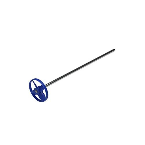 Warner Manufacturing 2" 1-Gallon Plastic Paint Mixer, 9-1/2" Round Metal Shaft, Fits 3/8" Drill, 447,blue