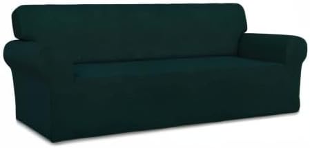 PureFit Super Stretch Sofa Slipcover – Spandex Non Slip Soft Couch Sofa Cover, Washable Furniture Protector with Non Skid Foam and Elastic Bottom for Kids, Pets (Sofa, Deep Teal)