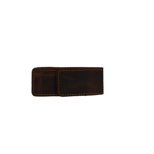 Leather Multitool Sheath for Belt EDC Belt Organizer with Magnetic Closure ? Multitool Holster Pouch Compatible for Leatherman, Gerber, Folding Tool Vertical Carry Knife Holder Dark Brown