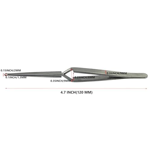 Lock Pinning Cross Locking Tweezers for Locksmith Pinning & Rekeying Kit Round Open Slot Stainless Steel Holding Tweezer Self Locking Closing Locksmith Tools Lock Pin Tumbler Tweezers