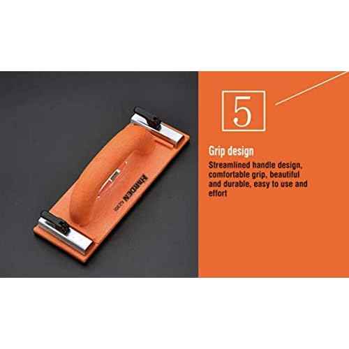 Edward Tools Hand Sander with Sandpaper Clamp - For Drywall, Wood, Floor - 9 1/4¡± x 3 1/4¡±¡¯ - Ergo Contour Handle - Uses Standard 11 1/4¡± Sandpaper