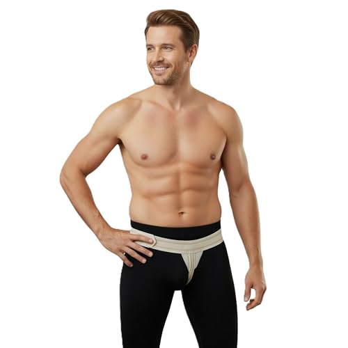 ORTONYX Inguinal Groin Hernia Truss Support Belt Guard Brace- Left Side Beige