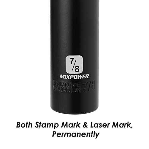 MIXPOWER 1/2-Inch Drive Deep Impact Socket - 7/8 Inch, SAE, CR-V, Deep, 1/2"Dr. 6 Point Socket