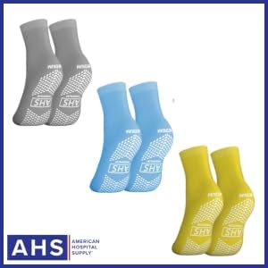 Non-Slip Grip Socks – 6 Pairs | Hospital Socks for Men & Women | Anti-Skid for Adults