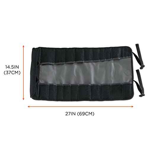 Arsenal 5870 Tool Roll-Up Pouch, 25-Pockets, Polyester, Gray