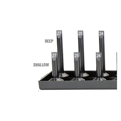 OEMTOOLS 22233 Tool Storage Organizer for SAE and Metric Socket, 6PC Socket Organizers for 1/4", 3/8", and 1/2" Drive Sockets, Optimize Toolbox Organization