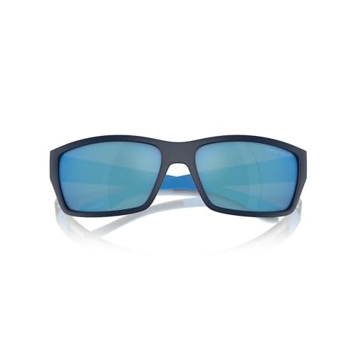 ARNETTE Man Sunglasses Black/Red Matte/Shiny Frame, Grey Mirror Orange/Yellow Lenses, 61MM