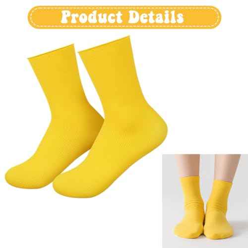MOVINPE Halloween Costume Accessories, Steampunk Goggles Glasses Yellow Beanie Hats Elastic Suspenders Socks Gloves Buttons Halloween Cosplay Party Set