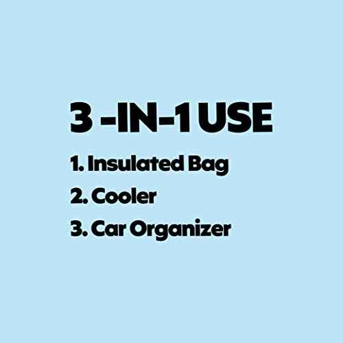 Sterno Trunk Buddy Insulated Leak Proof Organizer, Hot and Cold Food Bag for Groceries, Beverages and More, Black Cloth Exterior with Vinyl Liner, 13¡±L x 22¡±W x 14¡±H