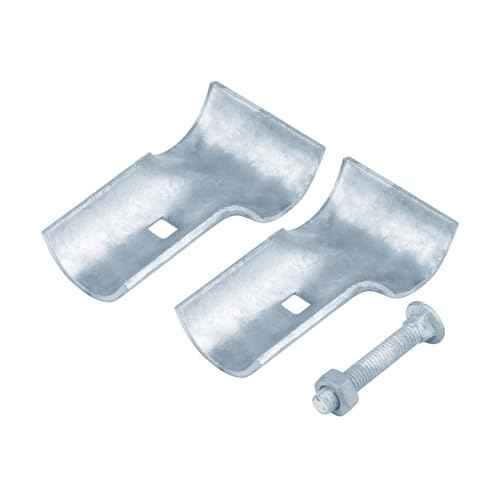 10 Pack End Rail Clamps, Tee Connector Fits 1/2" Galvanized Steel Pipe (OD 0.84"), Structures T Panel Joint for Chain Link Fence, Greenhouse, Garden Metal Trellis