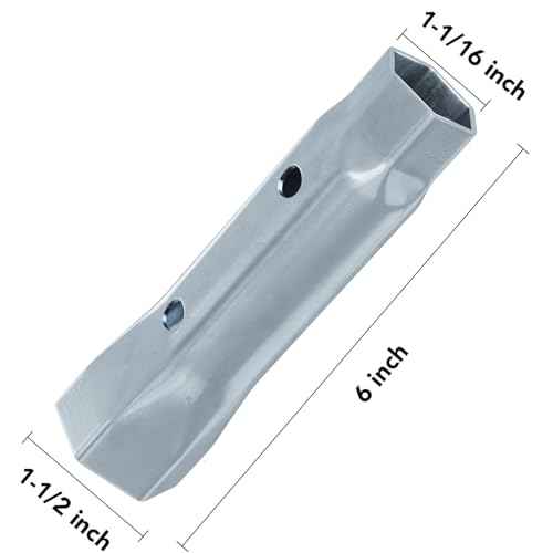 Upgraded RV Water Heater Element Wrench Socket, Dual Hex Wrench Removal Tool for Anode Rod, 1-1/16 in x 1-1/2 in x 6 in, Hex Socket for All Residential and RV Camper Travel Trailer Motorhome