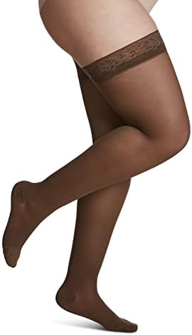 SIGVARIS Womenâs Style Sheer 780 Closed Toe Thigh-Highs w/Grip Top 20-30mmHg