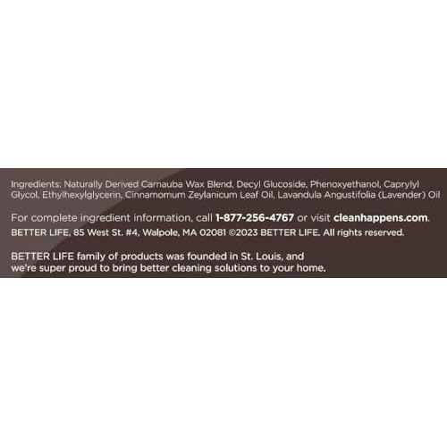 Better Life Natural Wood Polish, Cinnamon and Lavender, 16 Ounce, 24195