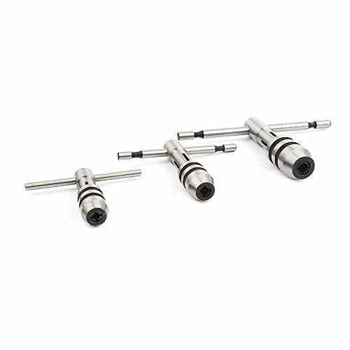 BIG HORN 19281 - T-Handle Tap Wrench Solid Jaw (3 Piece)
