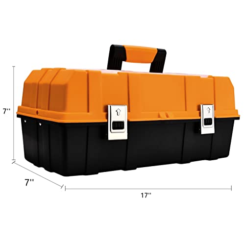 17-Inch Three-Layer Plastic Storage Box/Tool Box/Sewing Box Organizer, Multipurpose Organizer and Portable Handled Storage Case for Art Craft and Cosmetic (Style A)
