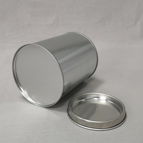 GSHLLO 2 Pcs 500ml Small Metal Paint Cans Empty Paint Storage Containers Craft Paint Pails and Buckets with Lids for Solvents Adhesives or DIY Projects