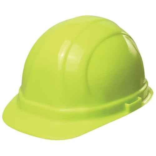 ERB 19990 Omega II Cap Style Hard Hat with Mega Ratchet, Flourescent Lime, Medium