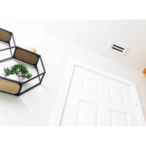 QuietCool 10x6 Modern Design AC Grille - Aluminum White - Air Vent - Linear Slot Diffuser - Register Grille for Heating and Cooling - Compatible with Ceiling, Wall, or Floor Registers