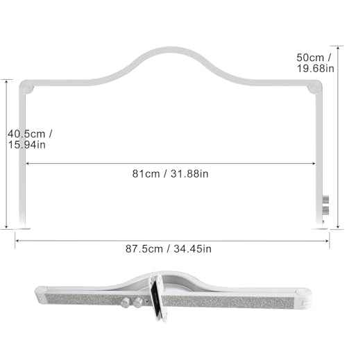 Upgraded Nail Tech Lamp for Desk, 34 in Foldable Large Nail Light with Phone Holder, 3 Modes 3000K-6000K LED Manicure Lamp, Half Moon Light for Lash Eyelash Extension, Tattoo, Eyebrows