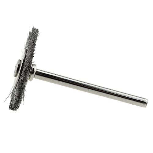 Wire Brush LUORNG 15pcs Stainless Steel 25mm Flat Wire Brushes Polishing Brush for Dremel Rotary Tool