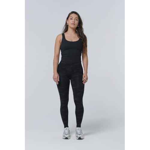 Fabletics Women's On-The-Go PowerHold High-Waisted Legging, Maximum Compression, Flattering, M/Regular | 27, Green Abyss