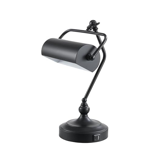 CONCA Classic Antique Touch Adjustable LED Desk & Piano Lamp with Eye Protection - Black (Bulb Included)