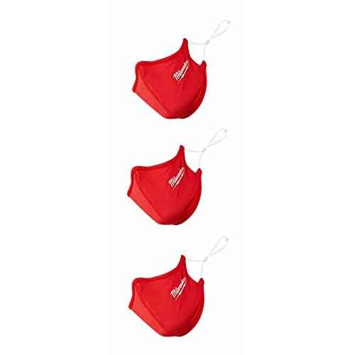Milwaukee Electric - 3PK RED 2-Layer FACE MASK