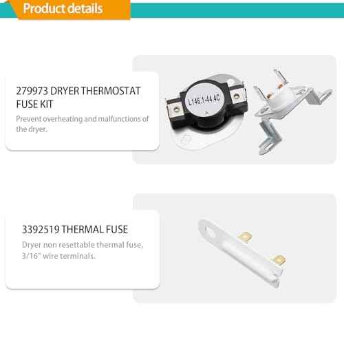 Dryer Heating Element Kit Fit for Maytag MED7230HW1 MED7230HW2 MED7230HW0 MED7230HC1 MED7230HC2 MED9800TQ0 MED9700SQ0 MED9600SQ0 MED8200FW2 MED8200FC2 MED8630HW0 MED8630HW2 MED8630HC1