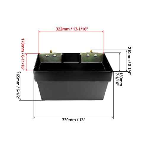 QWORK Heavy Duty Track Basket | Trailer & Warehouse Organizer | 13" x 7-1/8" x 6-1/2" Storage Bin for Trucks | Etrack & Wall Mount Compatible