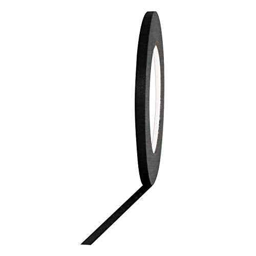 ProTapes Artist Tape Flatback Printable Paper Board or Console Tape, 60 yds Length x 1/4" Width, Black (Pack of 1)