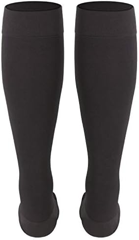 NuVein Medical Compression Stockings, 20-30 mmHg Support for Women & Men, Knee Length, Open Toe, Charcoal, Medium
