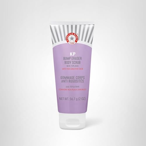 First Aid Beauty KP Bump Eraser Body Scrub with 10% AHA, Keratosis Pilaris Skin Exfoliator with Glycolic and Lactic acids, Helps Reduce Chicken Bumps, Safe for Sensitive Skin, 8 oz