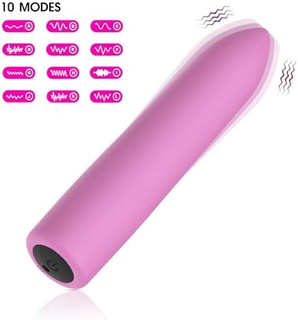 Waterproof 10 Modes Quiet Powerful Handheld Electric Bullet Tool,Bullet Massage Rod Travel Portable Silicone Massage Ball for Women PZ4274