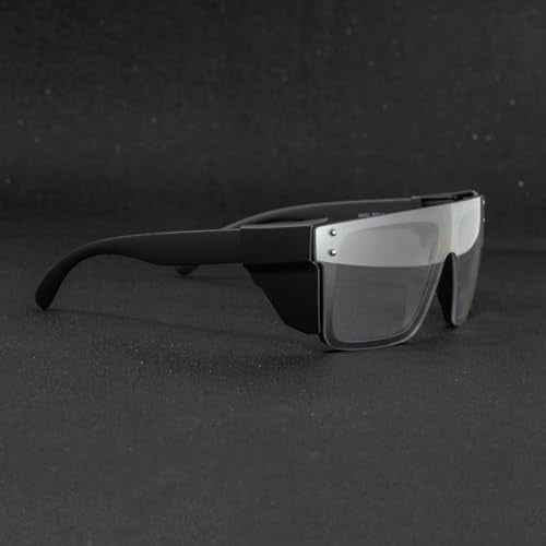 UV400 Transition Photochromic Safety Glases Light to Dark Grey Lens ANSI Z87 Impact Approved