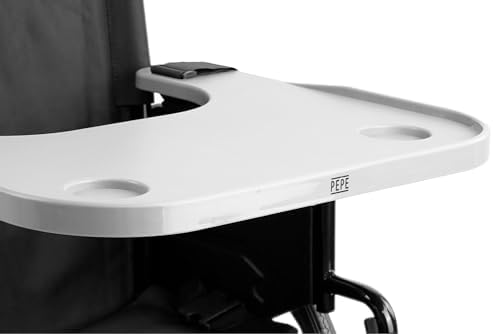 PEPE Mobility - Wheelchair Tray with Cup Holder, Removable and Easy-to-Fit Table for Adults