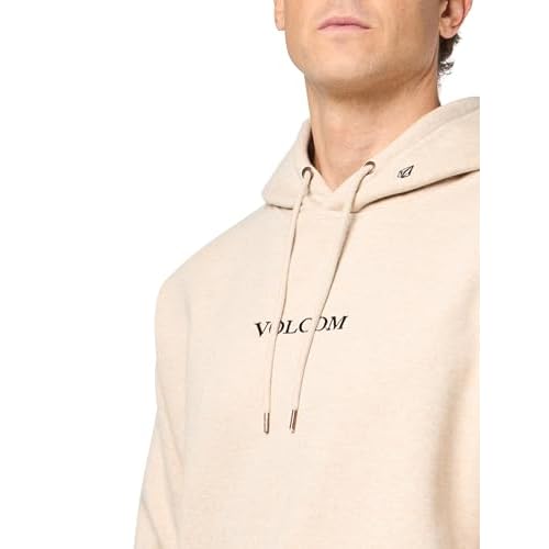 Volcom mens Stone Pullover Logo Fleece Hooded Sweatshirt ? Soft Brushed Interior, Classic Fit, Embroidered Logo