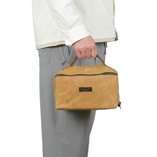 Heavy Duty Tool Storage Organizer, Tool Pouch with Metal Zipper + Handle, 16 OZ Waxed Canvas Tool Bag | 3-Pack | Army Green + Khaki + Grey