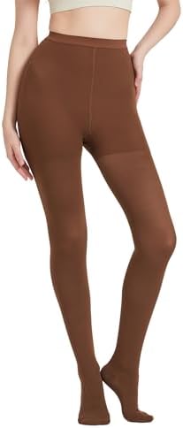Plus Size Compression Tights for Women Circulation 15-20 mmHg - Graduated Support Stockings with Closed Toe for Varicose Veins, Arthritis, Edema, Embolism - Brown, 4X-Large