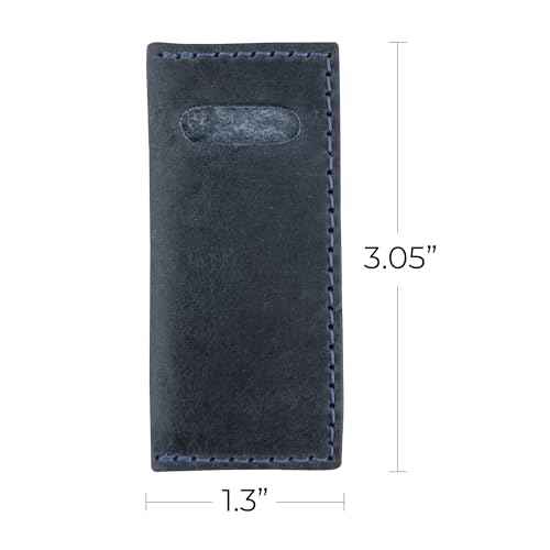 Hide & Drink, Set of 4 Tooth Pick Cases, Cooking Accessories, Full Grain Leather, Handmade, Slate Blue