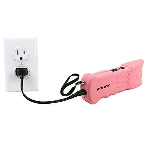 POLICE Stun Gun for Self Defense 916 ? High Voltage Rechargeable with LED Flashlight, Compact & Heavy Duty ? Personal Security for Women ? Pink
