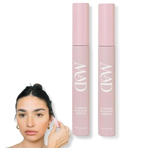 Fly Away Hair Tamer Slick Stick + Hair Health Serum | For Baby Hairs, Slick Back Pony Tails, Hair Health Fuller Hairline and More (2 Pack)