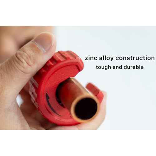 3/4" Tube Cutter Copper Pipe Slice Zinc Alloy Body with 1 Replacement Cutting Wheel