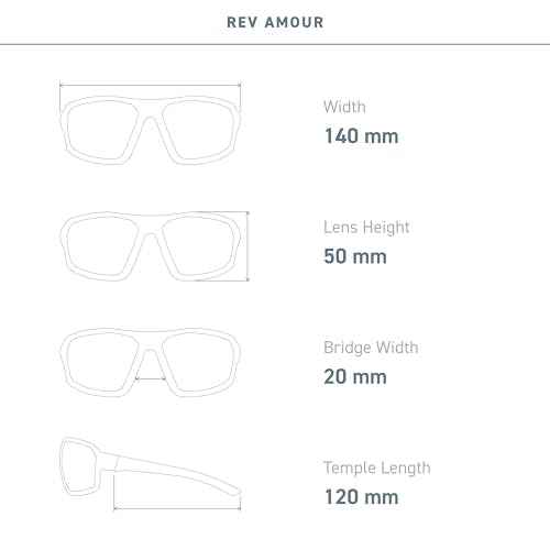 REV Amour Z87+ Safety Glasses, UV400 Impact-Resistant Sunglasses with Anti-Scratch for Work & Outdoor