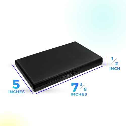 5 Antistatic Storage Cases with Foam Insert ? 6"Lx 4"W x 0.5H", Made in the USA, Black Plastic Hard Case with Foam and Hinged Lids, Small Storage Box for Electronic Components